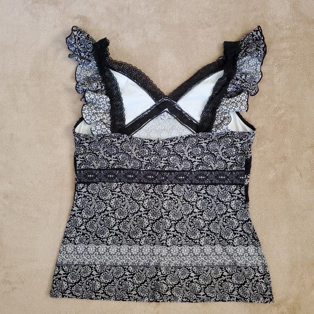 BISOU BISOU MICHELE BOHBOT Lace & Ruffled Top - Picture 5 of 6